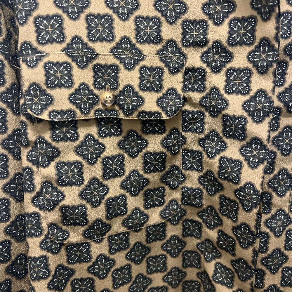 Vintage 80s brown and black jones wear women’s blouse size 8 - Picture 5 of 6